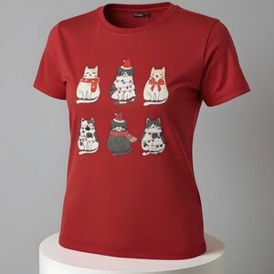 BLOOMCHIC Cats Christmas T-Shirt NWT Size 1X‎